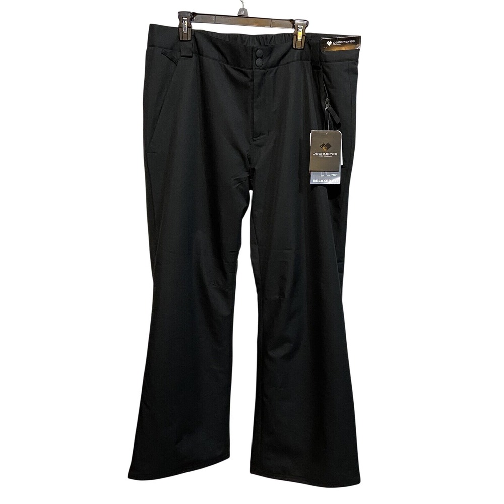OBERMEYER‎ Men's Keystone Relaxed Fit Ski Pants Size XLARGE Black 10K Waterproof